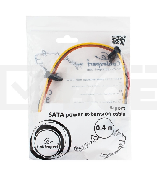 Кабель Cablexpert Кабеля питания SATA, 4x15pin(M)/15pin(F), 40см (CC-SATAMF-03)