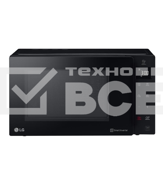 Микроволновая печь LG MW23R35GIB инвертор, черный, 23 л, 1000 Вт, переключатели - сенсор
