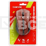 Мышь беспроводная Canyon MW-5 красный, 1600 dpi, радиоканал, USB, кнопки - 4, фото 1