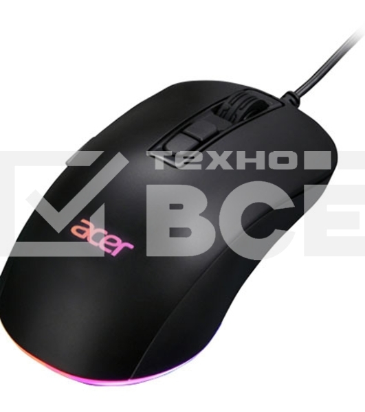 Мышь проводная Acer OMW135 черный, 6400 dpi, USB, кнопки - 7
