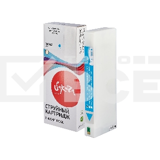 Струйный картридж Sakura C13T636200 (T6362 Cyan) для Epson, голубой, 700 мл.