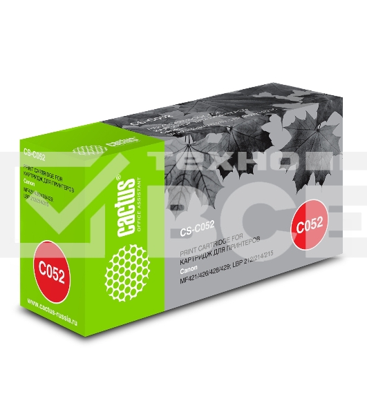 Картридж лазерный Cactus CS-C052 черный (3100 стр.) для Canon MF421/426/428/429/LBP 212/214/215