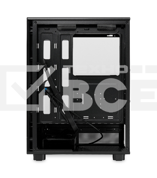 Компьютерный корпус без блока питания HSPD F510, Panoramic Mid Tower, черный, TG, 0.5 SPCC, no fans ATX, mATX, mITX 180/280/160мм 1x2.5', 1x3.5', 7xPCI 1xUSB-A 3.0, 1xUSB-A 1.0 356x218x467мм