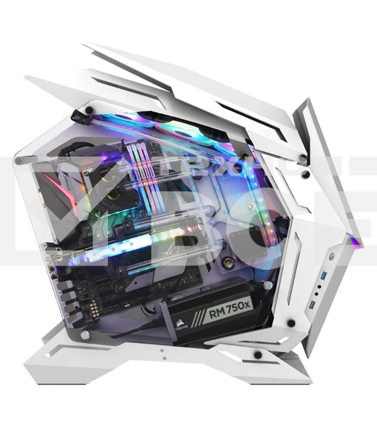 Корпус без блока питания JONSBO MOD-3, Full-Tower, TG, no fans, 2xUSB-A 3.0, EATX, ATX, mATX, mITX White