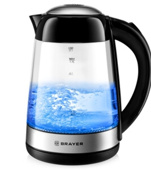 Чайник электрический BRAYER BR1012BK, 2200 Вт, 1.7 л