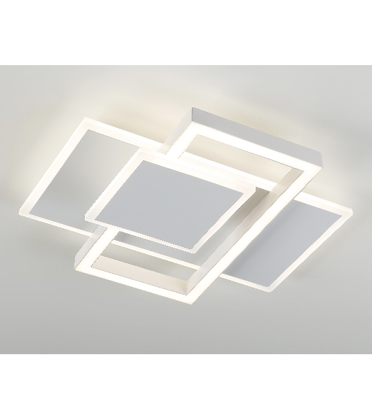 Потолочный светодиодный светильник Ambrella light FA1021/3 WH белый 50W 3000K-6400K 380*345*75 (ПДУ ИК)