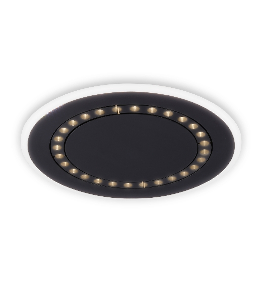 Светильник Ambrella light FL51407 BK черный 3000K/4200K/6400K 56W D485*40 (ПДУ ИК)