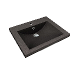 Тумба под раковину Bau Stil Loft black brushed, раковина кварцевая BAU Stil 58, черный металлик, смеситель Dream Black, черный, фото8
