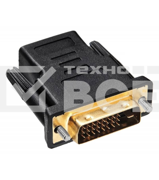 Адаптер Buro HDMI-19FDVID-M_ADPT HDMI-19M(F)/DVI-D(M) с позол. конт.