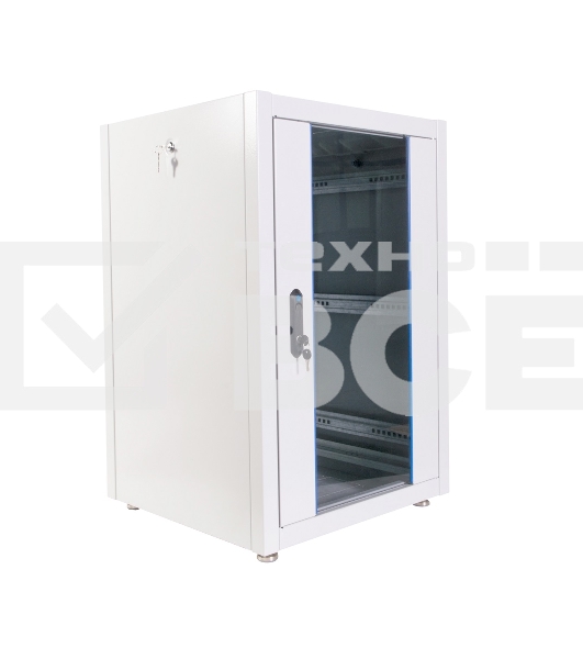 Шкаф телекоммуникационный напольный ЭКОНОМ 18U (600 × 800) дверь стекло, дверь металл
