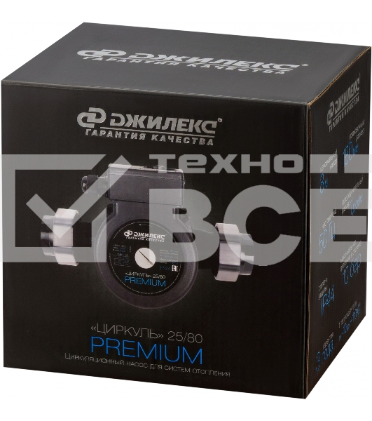 Насос циркуляционный Джилекс Циркуль 25/80 PREMIUM 245Вт 6600л/час (2581)