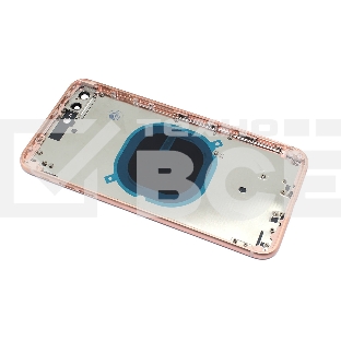 Задняя крышка (корпус) в сборе с рамкой для Apple iPhone 8 Plus розовая (Rose Gold)
