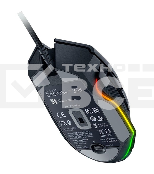 Мышь проводная Razer Basilisk V3 35K черный, 35000 dpi, USB, кнопки - 11