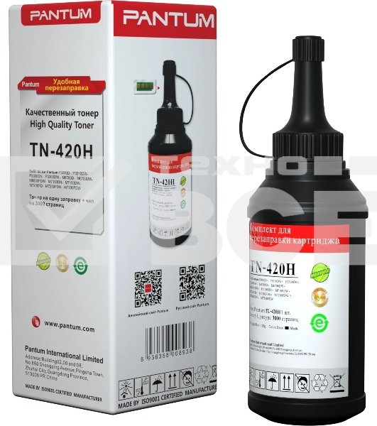 Заправочный комплект Pantum TN-420HP для P3010/P3300/M6700/M6800/M7100/M7200 (комплект на 3000к.+ чип)