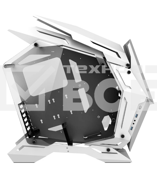 Корпус без блока питания JONSBO MOD-3, Full-Tower, TG, no fans, 2xUSB-A 3.0, EATX, ATX, mATX, mITX White