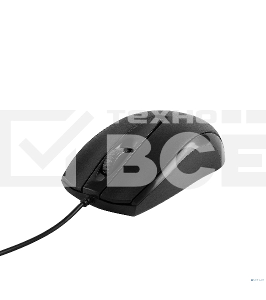 Мышь проводная CBR CM 124 черный, 1000 dpi, USB, кнопки - 3