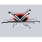 Потолочный светодиодный светильник Ambrella light FL6272 BK черный 76W 3000K-6400K+RGB 700*615*135 (ПДУ ИК), фото5