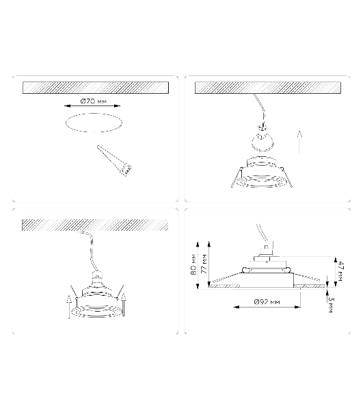 Встраиваемый точечный светильник Ambrella light TN102823 WH/GD белый/золото GU5.3 D92*50