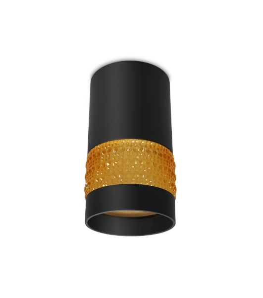 Светильник Ambrella light TN375 SBK/TI черный песок/янтарь GU5.3 D65*117