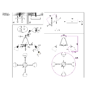 Светильник Ambrella light TR303291/4 WH/CH/FR белый/хром/белый матовый E27*4 max 60W D590*380