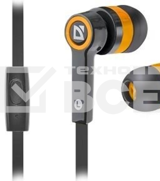 Наушники Defender Pulse 420 черный/оранжевый