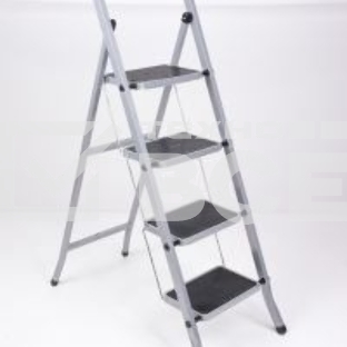 Стремянка стальная КЛАСС ПЛЮС, 4 ШИРОКИЕ СТУПЕНИ 20х30 см, верхняя площадка 91 см, до 120 кг, 123304