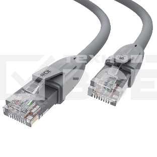 Патч-корд GCR прямой 2.0m UTP кат.6, серый, 24 AWG, ethernet high speed, RJ45, T568B, GCR-52592
