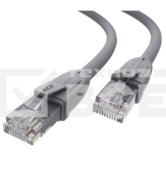 Патч-корд GCR прямой 2.0m UTP кат.6, серый, 24 AWG, ethernet high speed, RJ45, T568B, GCR-52592