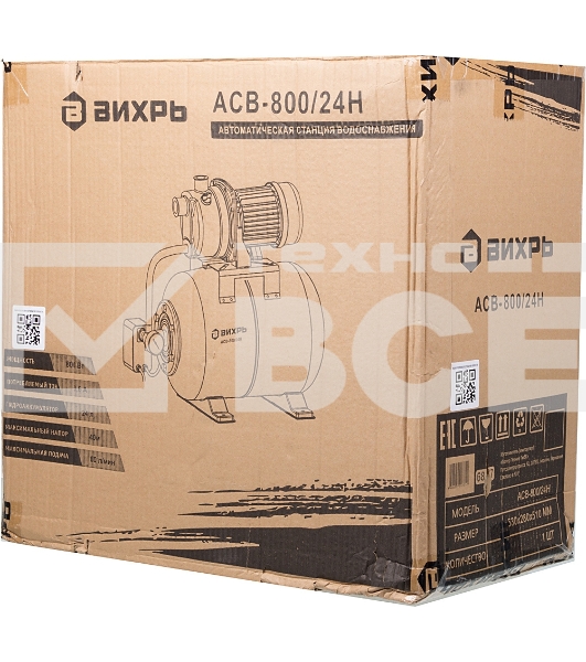 Насосная станция напорный Вихрь ACB-800/24H 800Вт 3600л/час