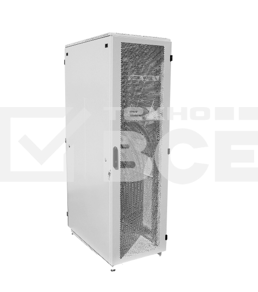 Шкаф коммутационный ЦМО ШТК-М-42.6.8-4ААА 42U 600x820мм пер.дв.перфор. задн.дв.стал.лист 2 бок.пан. направл.под закл.гайки 550кг серый