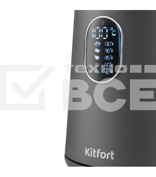 Чайник электрический Kitfort KT-6115-2 1.5л. 1800Вт серый (корпус: пластик)