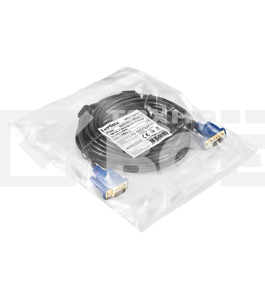 Кабель VGA Pro ExeGate EX-CC-PVGA-15M15M-7.5 (15M/15M, 7,5м, 2 фильтра, позолоченные контакты, экран)
