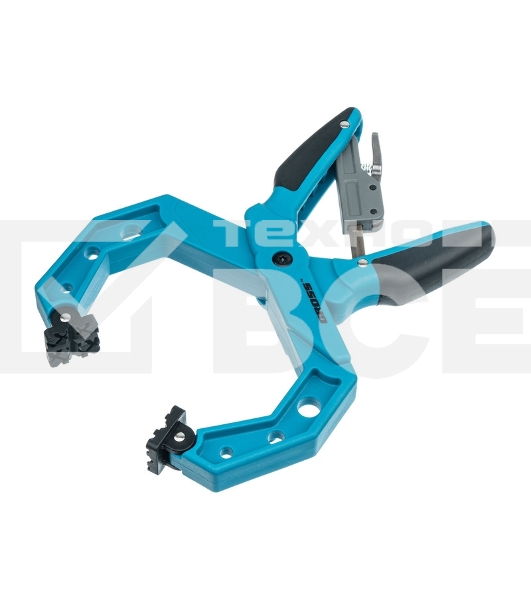 Струбцина Gross 20805 клещеобразная пластиковый корпус храповый механизм жесткой фиксации 4''/100м