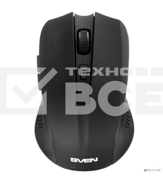 Мышь беспроводная SVEN RX-350W черный, 1400 dpi, радиоканал, USB, кнопки - 6