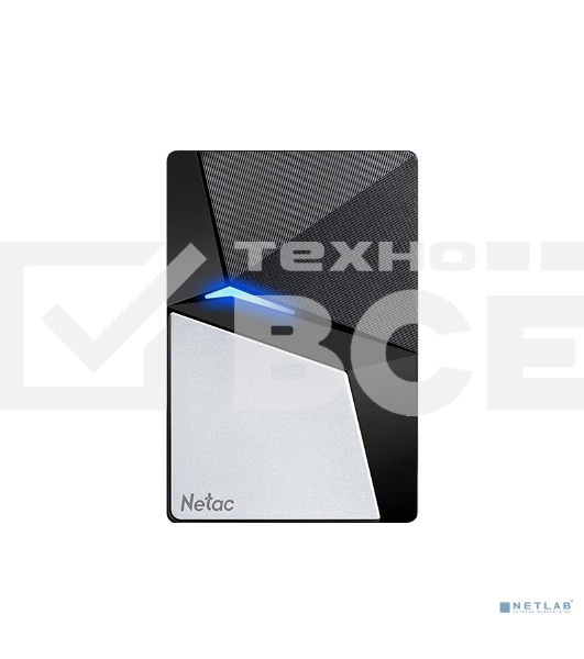 Внешний накопитель SSD External Netac 960Gb Z7S <NT01Z7S-960G-32BK> (USB3.2, up to 550/480MBs, 89х60х11.5mm, Aluminium+Steel+Plastic)