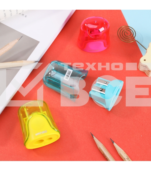 Точилка для карандашей ручная Deli ER01100 U-touch 2 отверстия пластик ассорти дисплей
