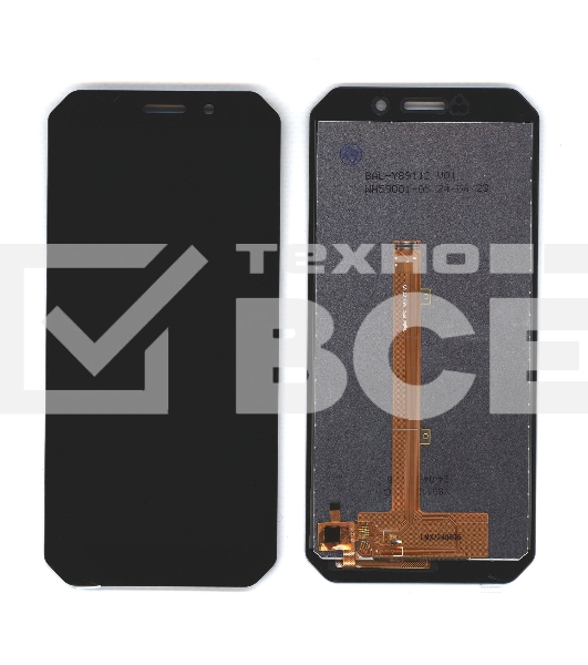Дисплей для Doogee S61 в сборе с тачскрином черный