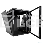 Шкаф коммутационный ЦМО (ШРН-М-15.500-9005) настенный 15U 600x520 мм пер. дв. стекл. 130 кг черный 456 мм 24.66 кг 180 град. 745 мм, фото3