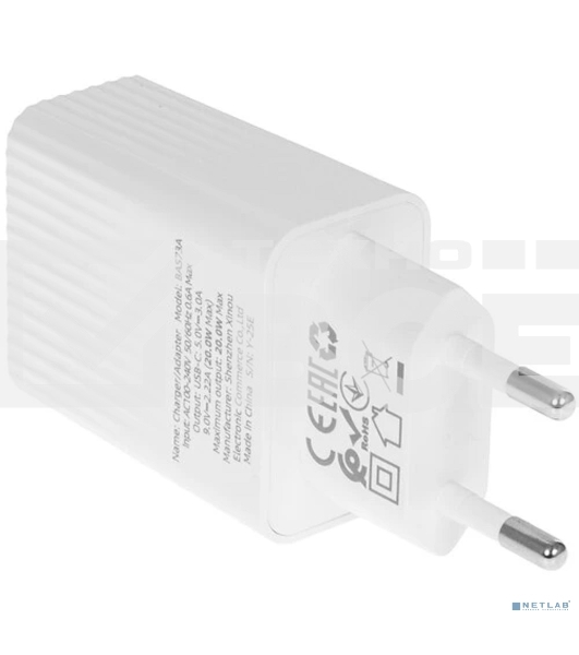 Сетевое зарядное устройство BOROFONE BAS73A/Сетевое ЗУ/PD/1 разъём Type-C/Выход: 20W/черный