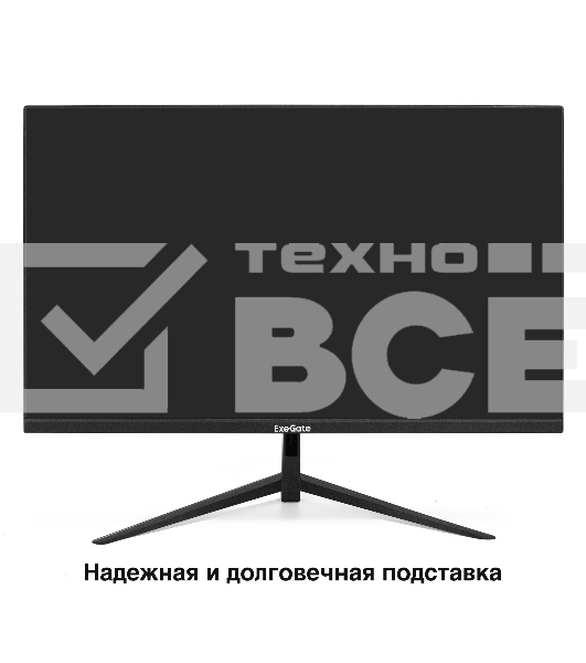 Монитор 27' ExeGate SuperView EH2707A IPS 1920x1080, 100 Гц, 5 мс, 16:9, 250 кд/м², HDMI 2.0, DP, VGA, 3.5 мм, FreeSync, черный