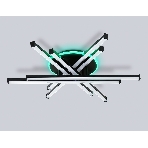 Потолочный светодиодный светильник Ambrella light FL6272 BK черный 76W 3000K-6400K+RGB 700*615*135 (ПДУ ИК), фото4