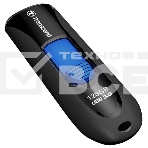 Флешка USB Transcend JetFlash 790 (TS128GJF790K), 128Gb, USB 3.0, R/W 90/40, черный/синий, фото 1