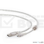 Кабель Cablexpert USB 2.0 Pro, AM/microBM, 1,8м, экран, феррит.кольцо, прозрачны (CCP-mUSB2-AMBM-6-TR), фото2