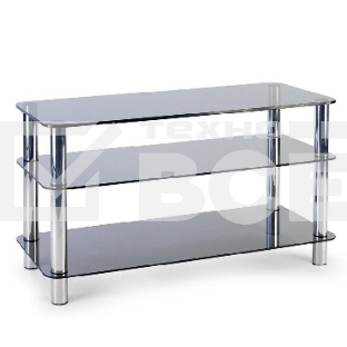 Подставка MD 507 PLAZMA черн/дымч((в/ш/г): 635/1050/400, для TV: до 42'', полок: 3, м/у полками(снизу вверх) : 100-300-200 мм, стекло: верхнее 10 мм, остальные по 8 мм, МAX нагрузка: 65 кг.)