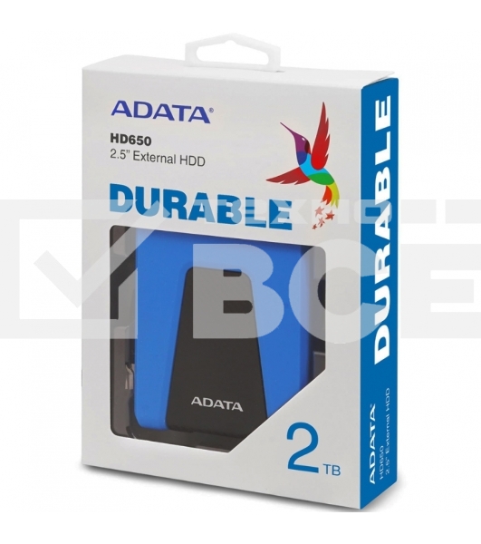 Внешний жесткий диск AData USB 3.1 2Tb AHD650-2TU31-CBL HD650 DashDrive Durable 2.5