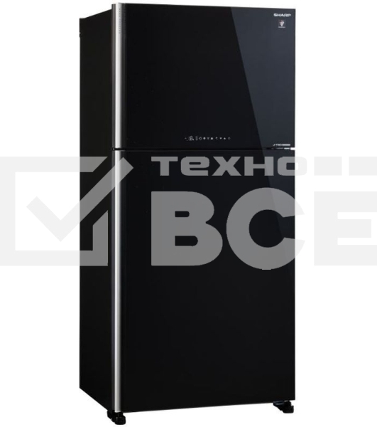 Холодильник Sharp SJ-XG60PGBK черный двухкамерный 422/178 л морозилка сверху, No Frost