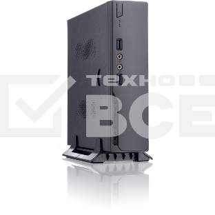 Компьютерный корпус с внешним блоком питания 120Вт. Сase Foxline mITX 120W ext., DC-converter, 2xUSB3.0, 1x40mmFan, Black, VESA, powercord