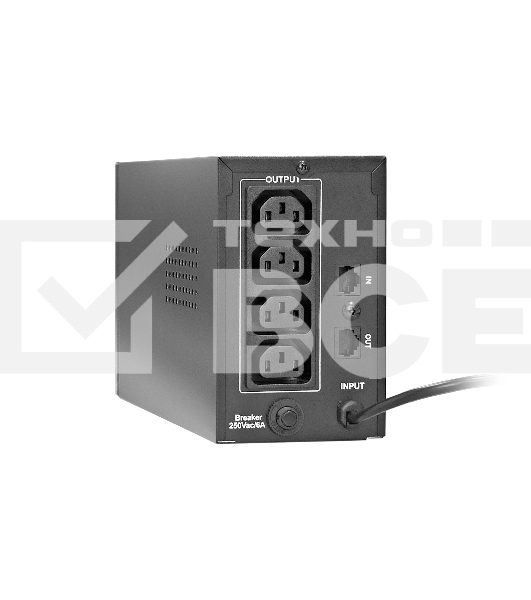 Источник бесперебойного питания ExeGate EP285521RUS Power Back BNB-400.LED.AVR.C13.RJ<400VA/240W, LED, AVR,4*IEC-C13, RJ45/11, Black>