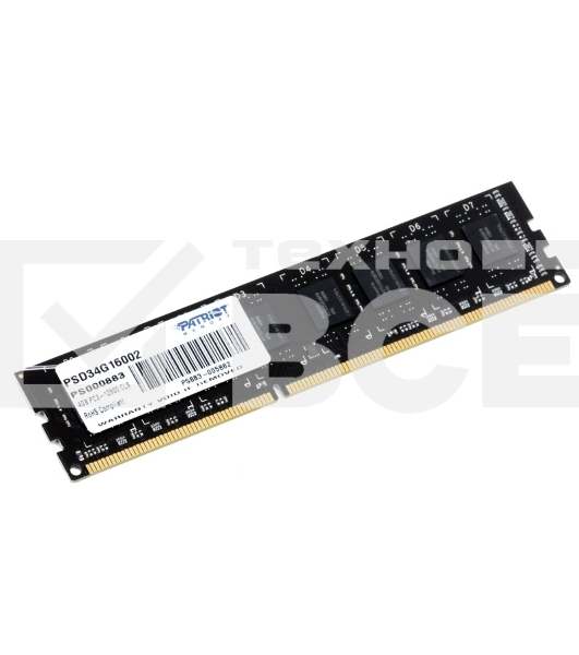 Оперативная память Patriot, DDR3, 4GB (1x4 GB), 1600 MHz, CL11