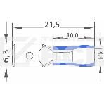 Клеммы,сжим Rexant(08-0333) КЛЕММА ПЛОСКАЯ изолированная (КПИ штекер - 6.3мм) 1.5-2.5мм (MDD2-250, VM2-250) (100 шт. в уп.), фото2